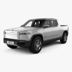 3D Rivian R1T with HQ interior 2018 model